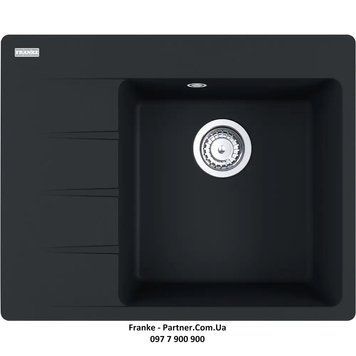 Кухонна мийка Franke Centro CNG 611-62 TL (114.0630.450) гранітна - врізна - крило ліворуч - колір Чорний матовий 114.0630.450 фото