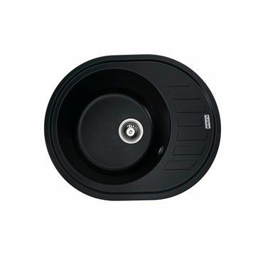 Гранітна мийка для кухні Platinum 6250 SOUL матова Чорна 000025097 фото