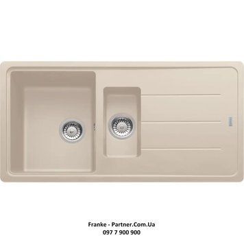 Кухонна мийка Franke Basis BFG 651 (114.0676.271) гранітна - врізна - оборотна - колір Сахара 114.0676.271 фото