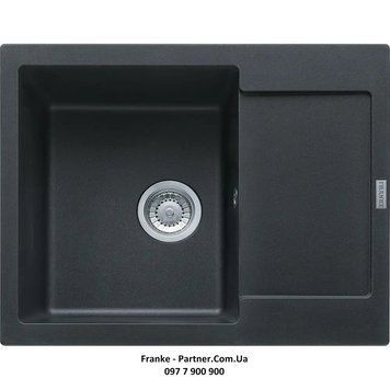 Кухонна мийка Franke Maris MRG 611-62 (114.0631.437) гранітна - врізна - оборотна - колір Чорний матовий 114.0631.437 фото