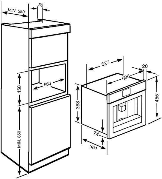 Вбудована кавомашина Smeg CMS4101S автоматична Smeg CMS4104G фото
