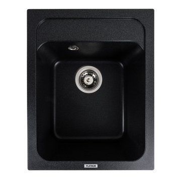 Гранітна мийка для кухні Platinum 4050 KORRADO матова Карбон 000039259 фото