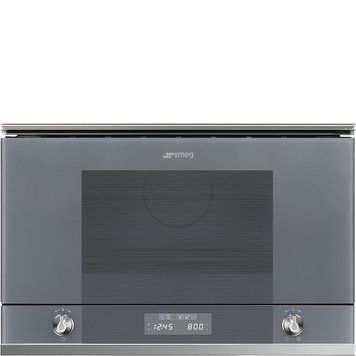 Вбудовувана мікрохвильова піч Smeg MP122S1 Linea, сріблясте скло Stopsol, 22 л Smeg MP122S1 фото