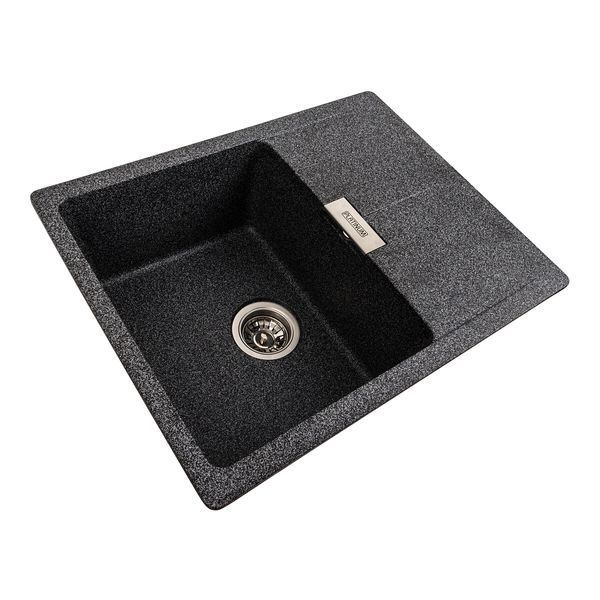 Гранітна мийка для кухні Platinum 6250 ZIRKONE матовий графіт 000040783 фото