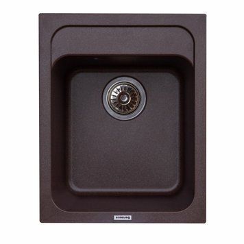 Гранітна мийка для кухні Platinum 4050 KORRADO матова Мокко 000025138 фото