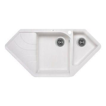 Кухонна мийка з додатковою чашею Lidz 1000x500/225 WHI-01 (LIDZWHI011000500225) SD00044511 фото
