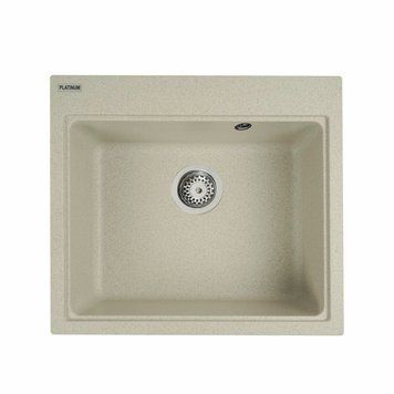 Гранітна мийка для кухні Platinum 5852 VESTA матова Топаз 000025128 фото