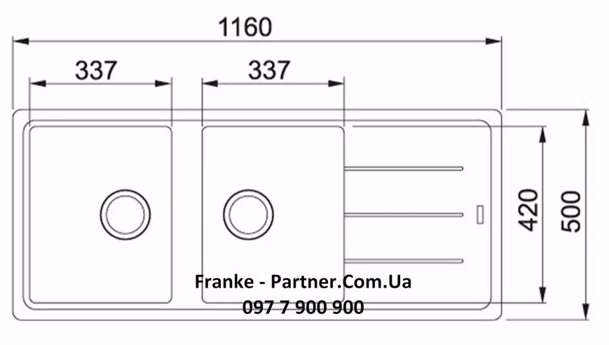 Кухонна мийка Franke Basis BFG 621 (114.0676.260) гранітна - врізна - оборотна - колір Бежевий 114.0676.260 фото