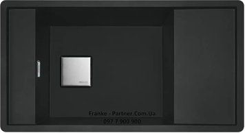 Кухонна мийка Franke Fresno FSG 611 (114.0652.619) гранітна - врізна - оборотна - колір Онікс 114.0652.619 фото