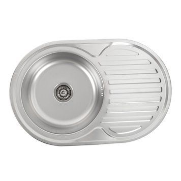 Кухонна мийка з нержавіючої сталі Platinum ДЕКОР 7750 (0,6/170 мм) 000009229 фото