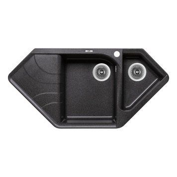 Кухонна мийка з додатковою чашею Lidz 1000x500/225 GRF-13 (LIDZGRF131000500225) SD00044515 фото