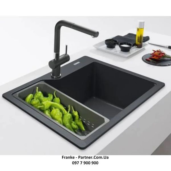 Кухонна мийка Franke Urban UBG 610-56 (114.0701.788) гранітна - врізна - колір Сірий камінь - (пластиковий коландер у комлекті) 114.0701.788 фото