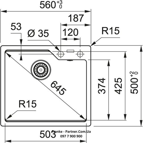 Кухонна мийка Franke Urban UBG 610-56 (114.0701.788) гранітна - врізна - колір Сірий камінь - (пластиковий коландер у комлекті) 114.0701.788 фото