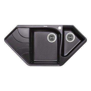 Кухонна мийка з додатковою чашею Lidz 1000x500/225 BLM-14 (LIDZBLM141000500225) SD00044516 фото
