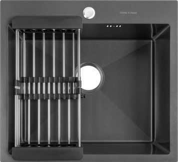 Mindel 5522 Black: кухонна мийка Gunter & Hauer (55x51 см) Mindel5522Black фото