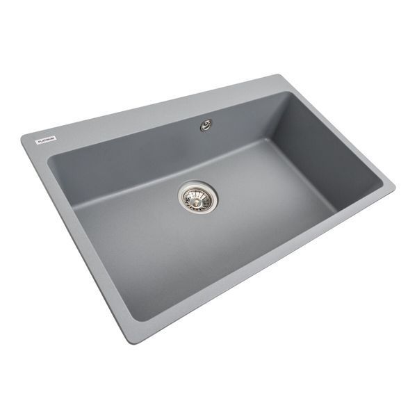 Гранітна мийка для кухні Platinum 7850 Bogema матова (сірий металік) 000038085 фото