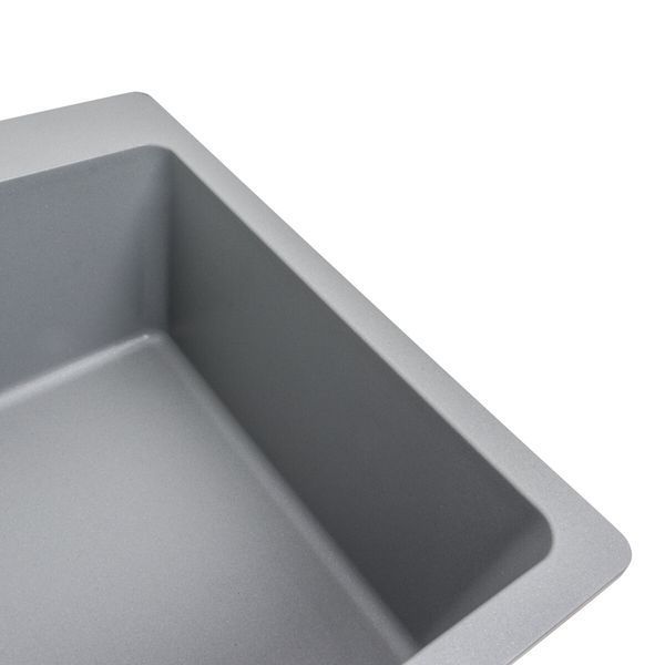 Гранітна мийка для кухні Platinum 7850 Bogema матова (сірий металік) 000038085 фото