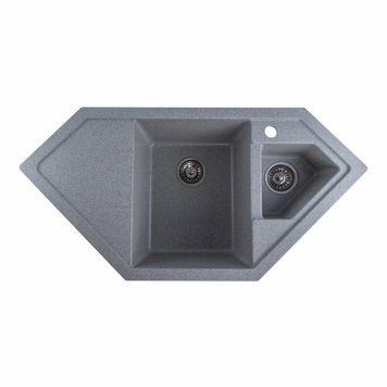 Гранітна мийка для кухні Platinum 9950 PANDORA матова Сіра 000025189 фото