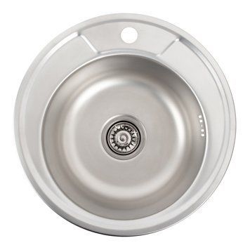 Кухонна мийка з нержавіючої сталі Platinum ДЕКОР 450 (0,6/170 мм) 000019724 фото