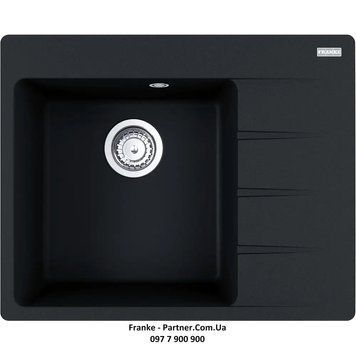 Кухонна мийка Franke Centro CNG 611-62 TL (114.0630.463) гранітна - врізна - крило праворуч - колір Онікс 114.0630.463 фото