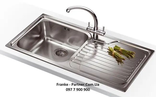Кухонна мийка Franke Galassia GAX 611 (101.0017.508) нержавіюча сталь - врізна - полірована, чаша справа 101.0017.508 фото