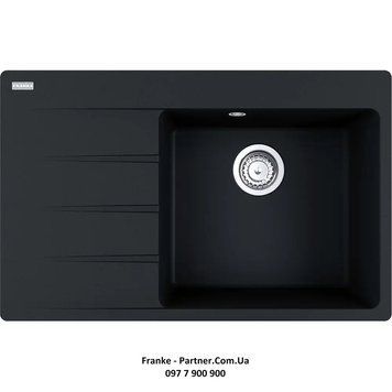 Кухонна мийка Franke Centro CNG 611-78 TL (114.0630.471) гранітна - врізна - крило ліворуч - колір Онікс 114.0630.471 фото