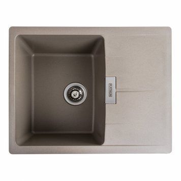 Гранітна мийка для кухні Platinum 6250 ZIRKONE матовий Титан 000040795 фото