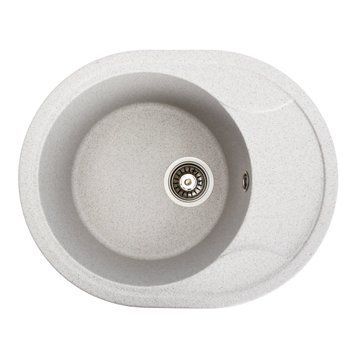 Гранітна мийка для кухні Platinum 5847 ONYX матова (топаз) 000038323 фото