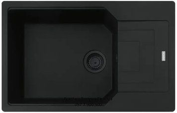 Кухонна мийка Franke Urban UBG 611-78 XL Black Edition (114.0699.233) гранітна - врізна - оборотна - колір Чорний матовий - (пластиковий коландер у комлекті) 114.0699.233 фото