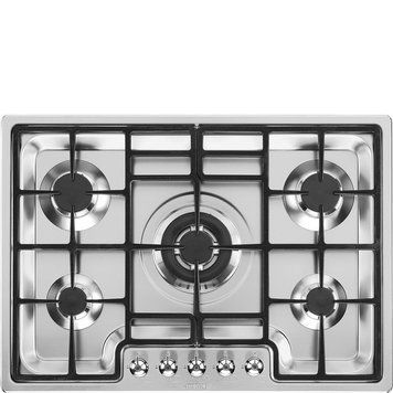 Газова варильна поверхня Smeg PGF75-4 Classica, 72 см, нержавіюча сталь Smeg PGF75-4 фото