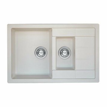 Гранітна мийка для кухні Platinum 7850W TOSKANA матова Біла 000025164 фото