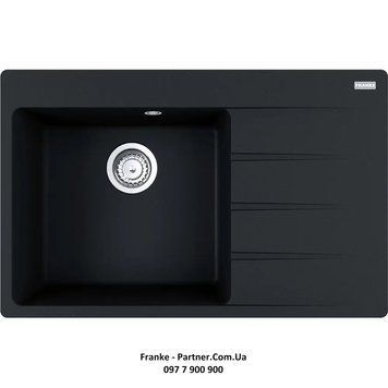 Кухонна мийка Franke Centro CNG 611-78 TL (114.0630.479) гранітна - врізна - крило праворуч - колір Онікс 114.0630.479 фото