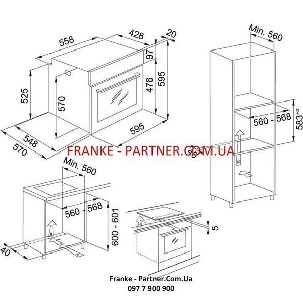 Духова шафа з функцією парової очистки Franke Smart FSM 86 H WH (116.0606.093) скло, колір білий 116.0606.093 фото