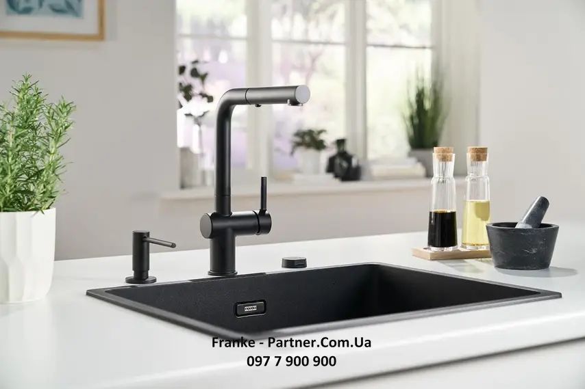 Дозатор для мила Franke Active Plus Super Metallic SD (119.0547.906) Чорний матовий 119.0547.906 фото