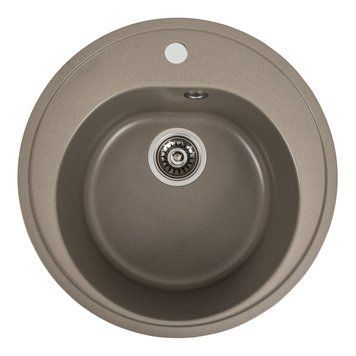 Гранітна мийка для кухні Platinum 510 LUNA матова Титан 000039608 фото