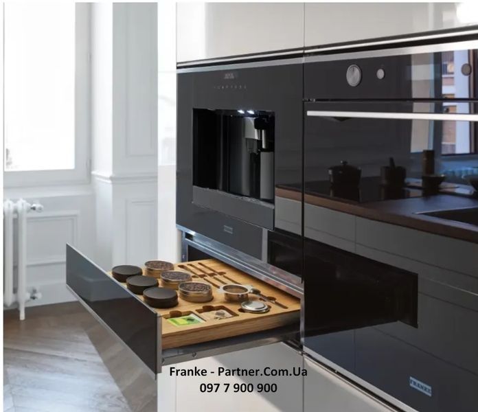 Шухляда Franke з аксесуарами для кавомашини Mythos FMY 14 CMD XS (131.0691.007) нерж. сталь/чорне скло 131.0691.007 фото