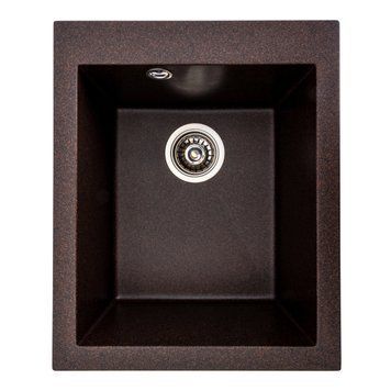 Гранітна мийка для кухні Platinum 4150 SOKIL матова Шоколад 000038345 фото