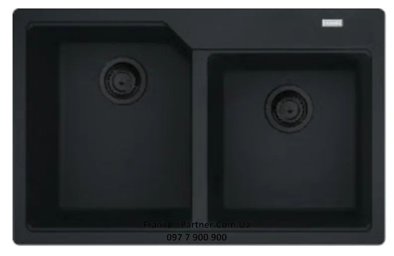 Кухонна мийка Franke Urban UBG 620-78 (114.0574.971) гранітна - врізна - колір Онікс - (пластиковий коландер у комлекті) Архів 114.0574.971 фото
