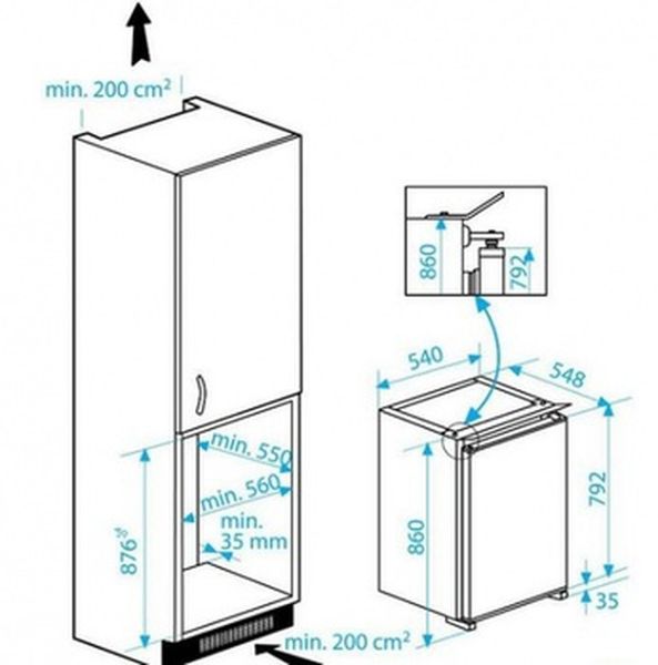 Холодильник вбудований Beko - B 1752 HCA + 13_36499 фото