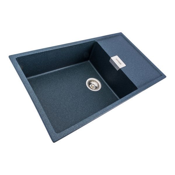 Гранітна мийка для кухні Platinum 8650 DIAMOND матова (антрацит) 000039160 фото