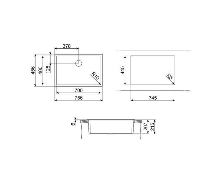 Мийки гранітні Smeg VZP76N VZP76N фото