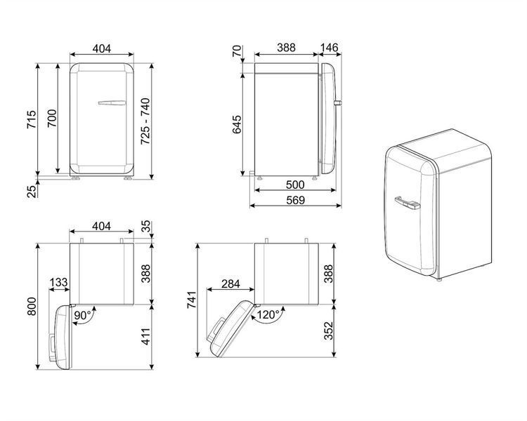 Міні бари Smeg FAB5LCR6 FAB5LCR6 фото