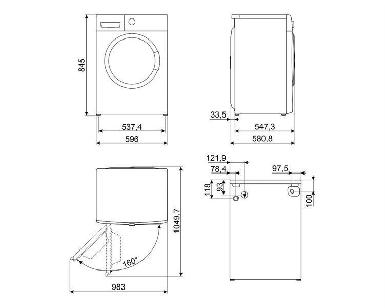 Пральні машини Smeg WNP96SLAAIN1 WNP96SLAAIN1 фото