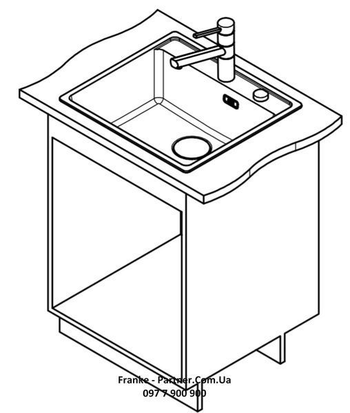 Кухонна мийка Franke Maris MRG 610-52 TL (114.0668.867) гранітна - врізна - колір Онікс 114.0668.867 фото