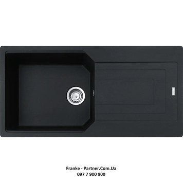 Кухонна мийка Franke Urban UBG 611-100 XL (114.0631.513) гранітна - врізна - оборотна - колір Чорний матовий- (пластиковий коландер у комлекті) Архів 114.0631.513 фото