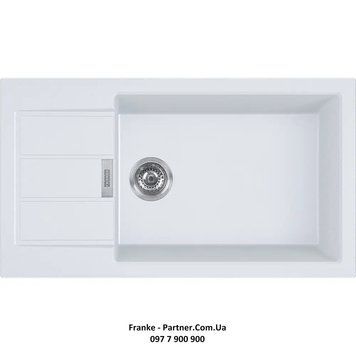 Кухонна мийка Franke Sirius 2.0 S2D Slim 611-78 XL (143.0627.387) з тектонайта - врізна - оборотна - колір Білий (2 отвори) - Архів 143.0627.387 фото