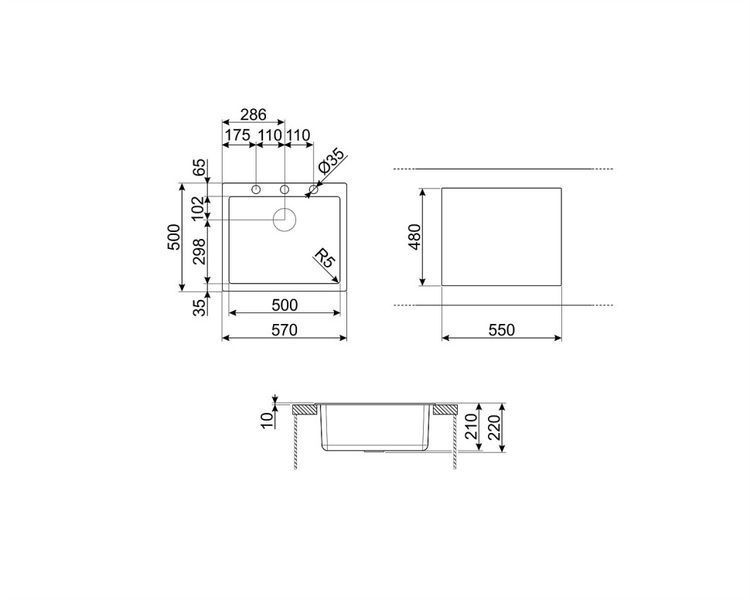 Мийки гранітні Smeg VZ57CT VZ57CT фото