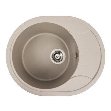 Гранітна мийка для кухні Platinum 5847 ONYX матовий Титан 000039617 фото