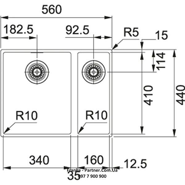 Кухонна мийка Franke Sirius SID 160 (144.0649.564) з тектонайта - монтаж під стільницю - колір Сахара - Архів 144.0649.564 фото