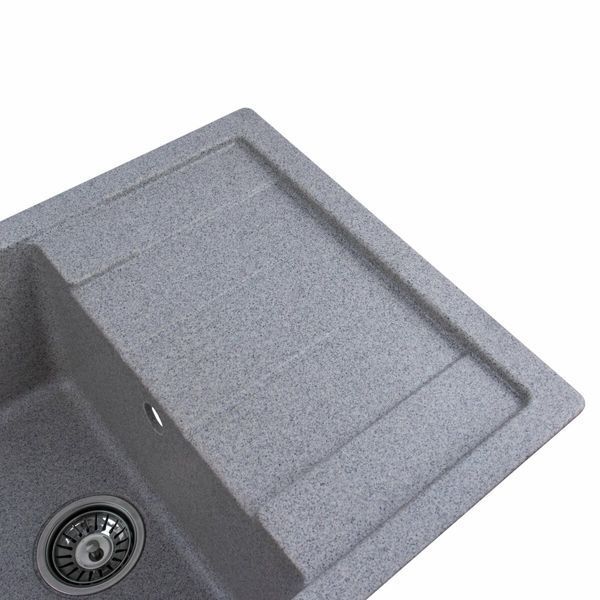 Гранітна мийка для кухні Platinum 6550 INTENSO матова Сіра 000025109 фото